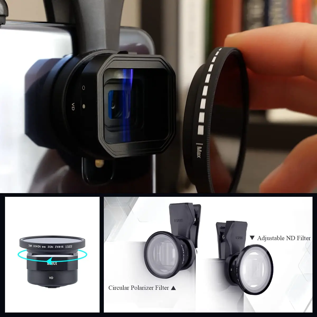 Sirui VD-01 Anamorphic Lens 1.33x for Smartphones | Cinematic Light Flares & Bokeh Effects - view 6