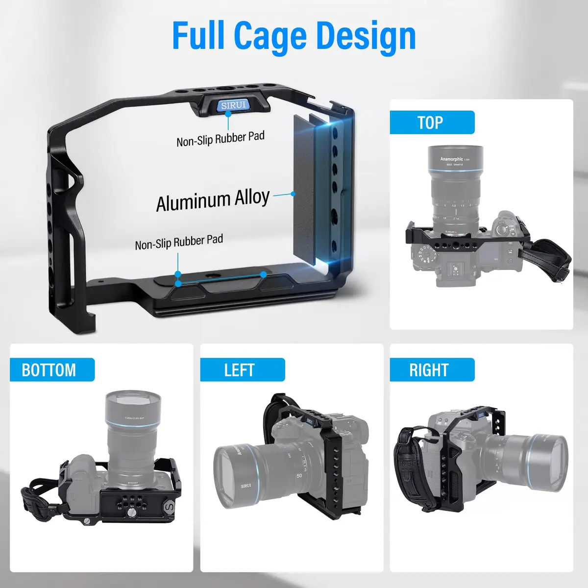 Sirui Camera Support Cage for FUJIFILM X-H2/X-H2S | Aluminium Frame with Wrist Strap - view 5