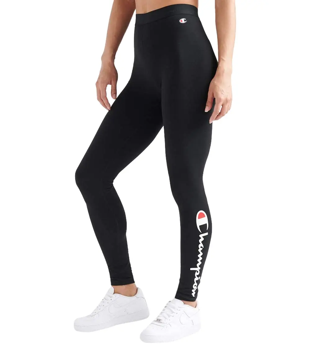 Champion Women's Champion Everyday Legging Pants, Black, Large | Moisture-Wicking High Waist Fit - main product image