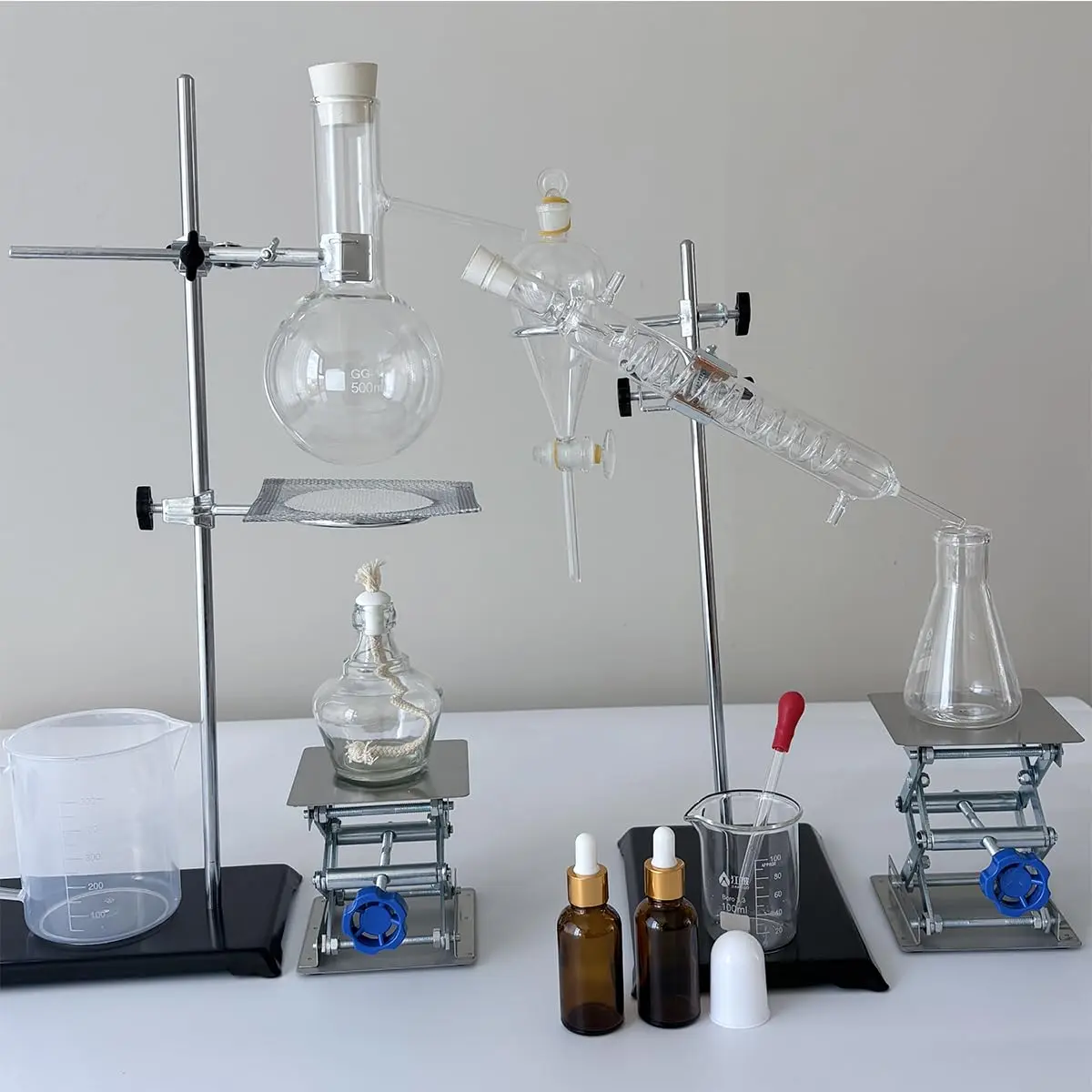 AHBLQD Stainless Steel Lab Jack Stand Table Lift 100mm x 100mm (4" x 4") | Precision Height Adjustment for Experiments - view 5