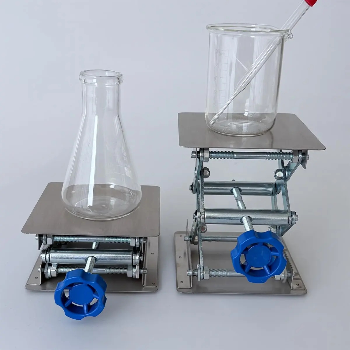 AHBLQD Stainless Steel Lab Jack Stand Table Lift 100mm x 100mm (4" x 4") | Precision Height Adjustment for Experiments - view 7