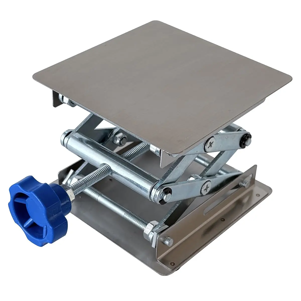 AHBLQD Stainless Steel Lab Jack Stand Table Lift 100mm x 100mm (4" x 4") | Precision Height Adjustment for Experiments - view 9