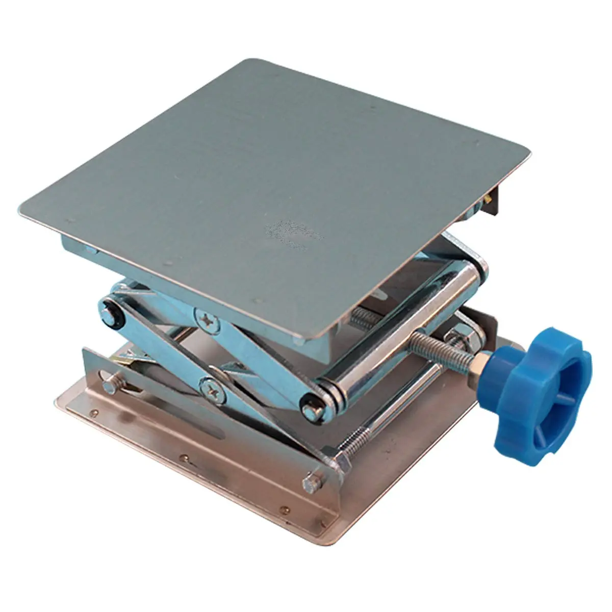 AHBLQD Stainless Steel Lab Jack Stand Table Lift 100mm x 100mm (4" x 4") | Precision Height Adjustment for Experiments - view 2
