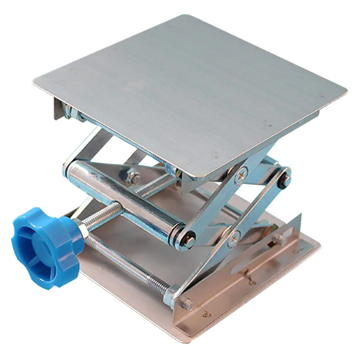AHBLQD Stainless Steel Lab Jack Stand Table Lift 100mm x 100mm (4" x 4") | Precision Height Adjustment for Experiments - view 3