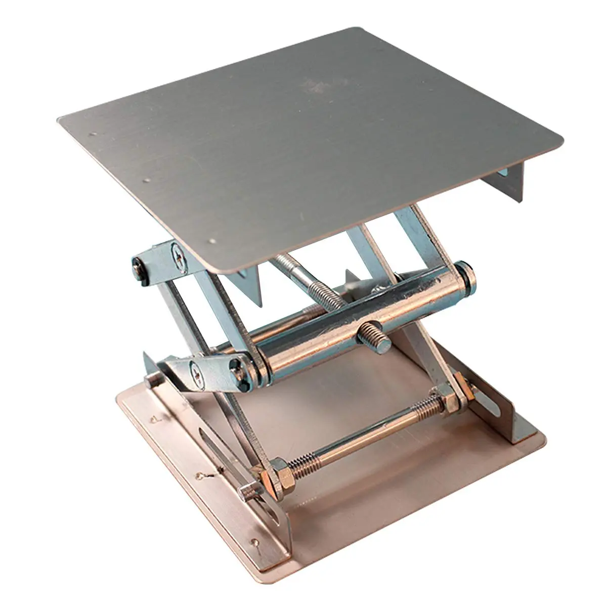 AHBLQD Stainless Steel Lab Jack Stand Table Lift 100mm x 100mm (4" x 4") | Precision Height Adjustment for Experiments - view 4