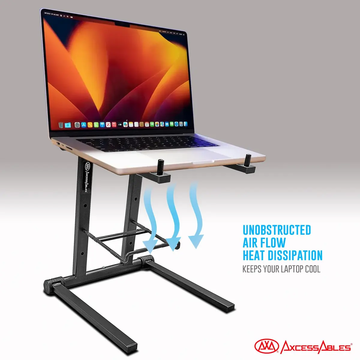 AXA AXCESSABLES DJ Laptop Stand with Travel Bag | Foldable Aluminum Laptop Stand for 15" & 20lbs - view 7