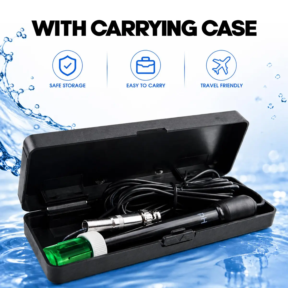 DANOPLUS Long Body pH Electrode with BNC Socket 300cm Cable | Precise pH Measurement for Lab & Field (120 chars) - view 9