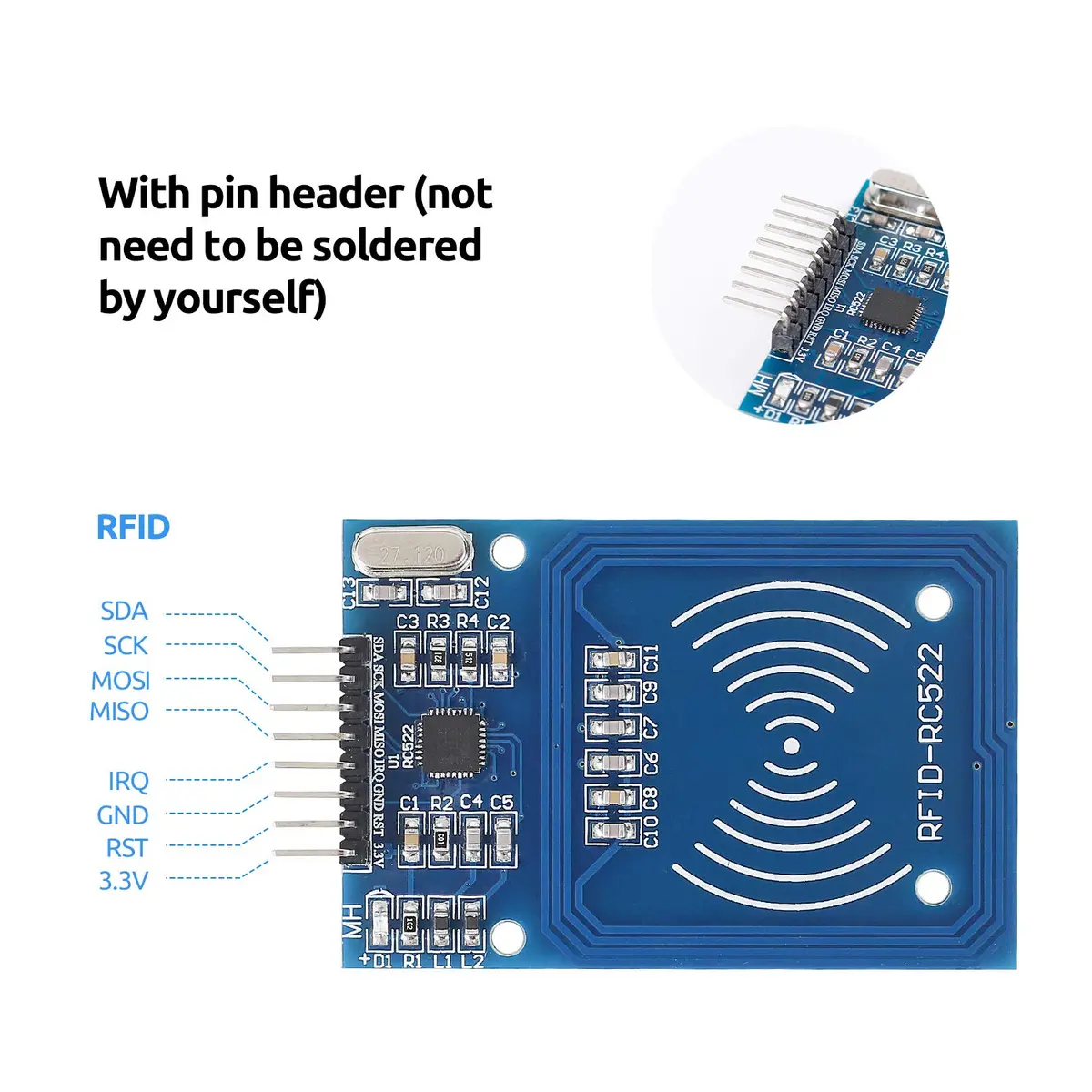 SunFounder RFID Reader Module Kit Mifare RC522 with S50 Card | Compatible with Arduino & Raspberry Pi - view 3