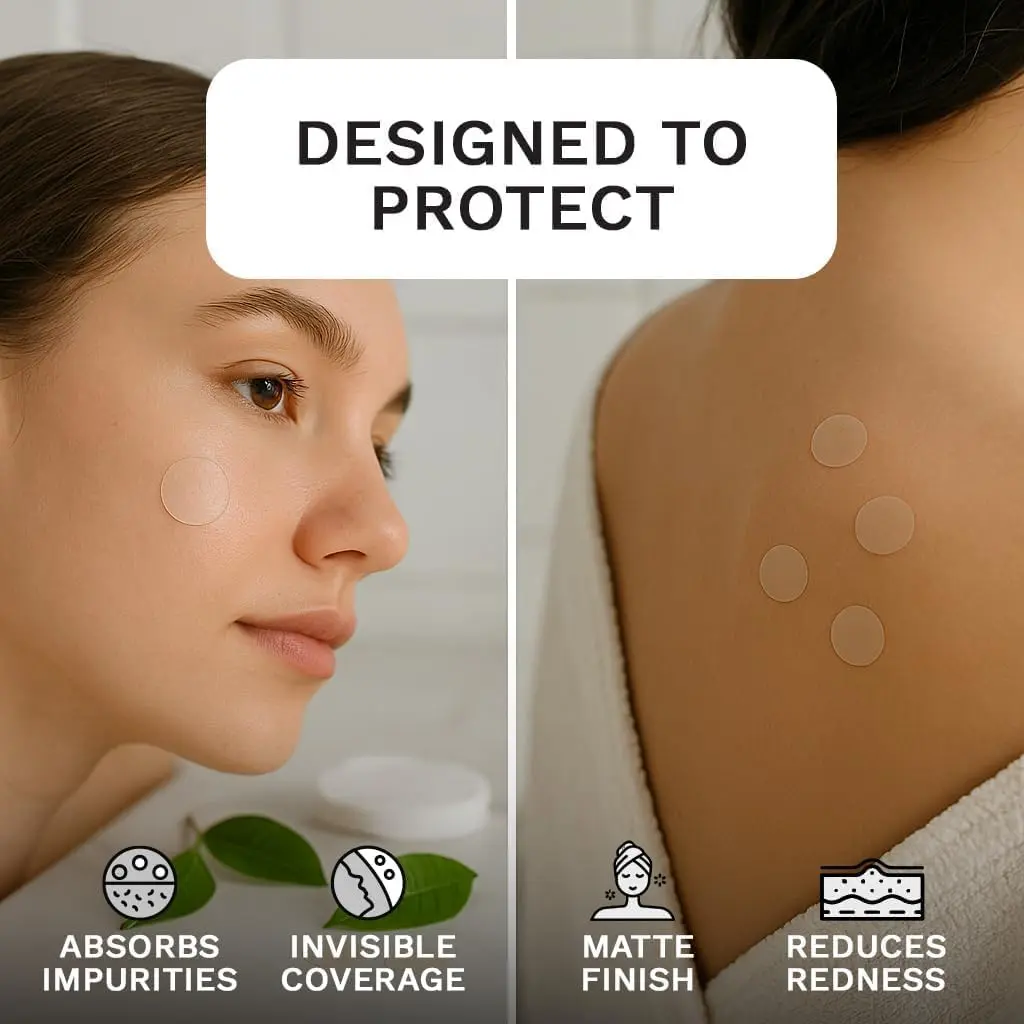 LE GUSHE Korean Pimple Patches with Tea Tree Oil | Hydrocolloid Acne & Zit Patches | 132 Dots | Dermatologist Tested - view 2