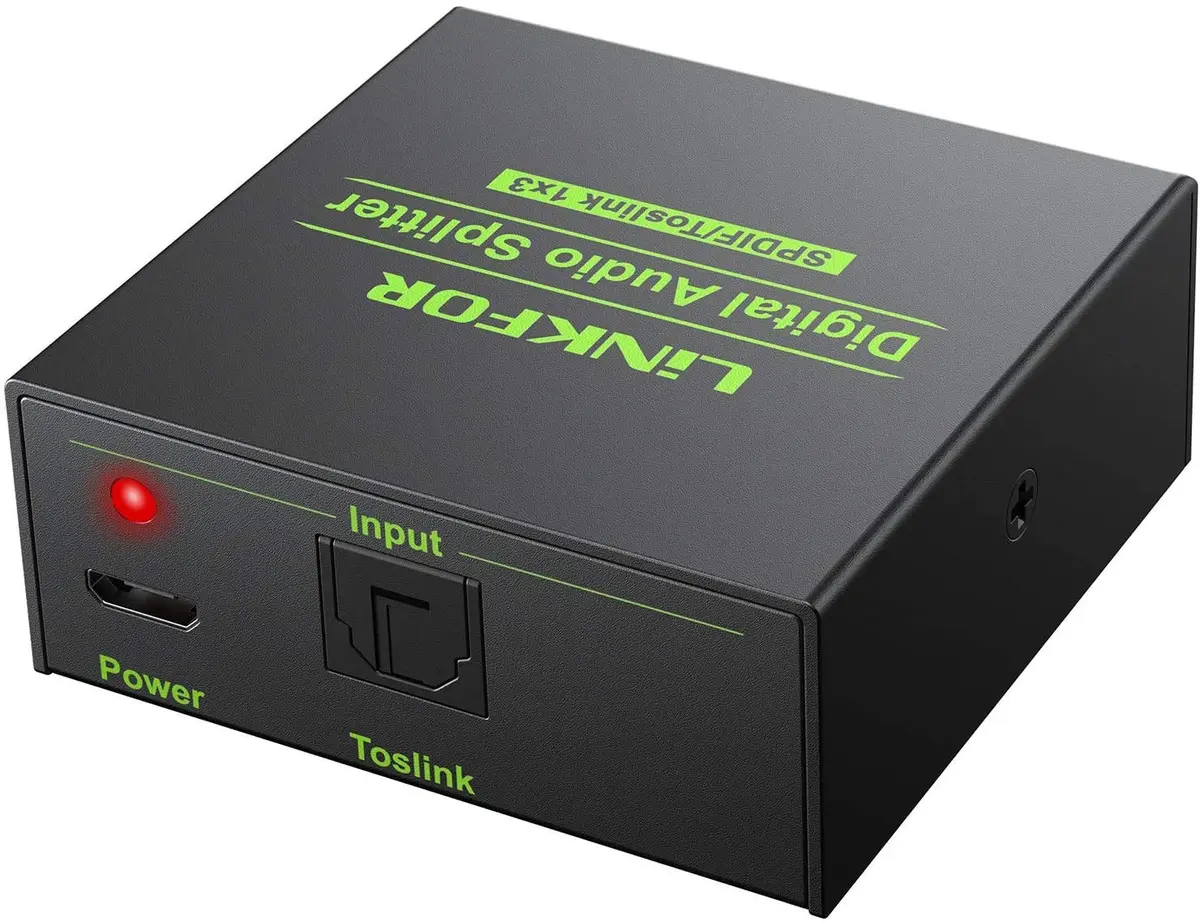 LiNKFOR 3 Port Toslink Splitter with 4pcs 6ft Optical Cables | Supports Dolby-AC3 DTS, Long Distance Transmission - view 8