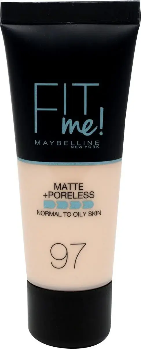 Maybelline Fit Me Matte + Poreless Foundation, 097 Natural Porcelain, 1.01 Fl Oz (Pack of 1) - view 3