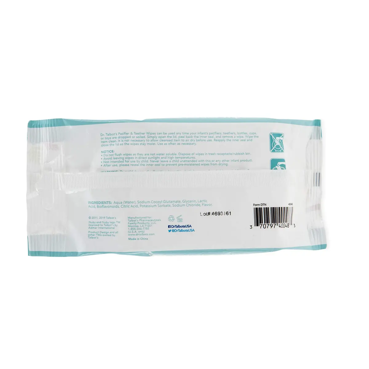 Dr. Talbot's Pacifier and Teether Wipes 96 Count | All Natural, Alcohol-Free, Food-Grade Cleaning Wipes - view 3
