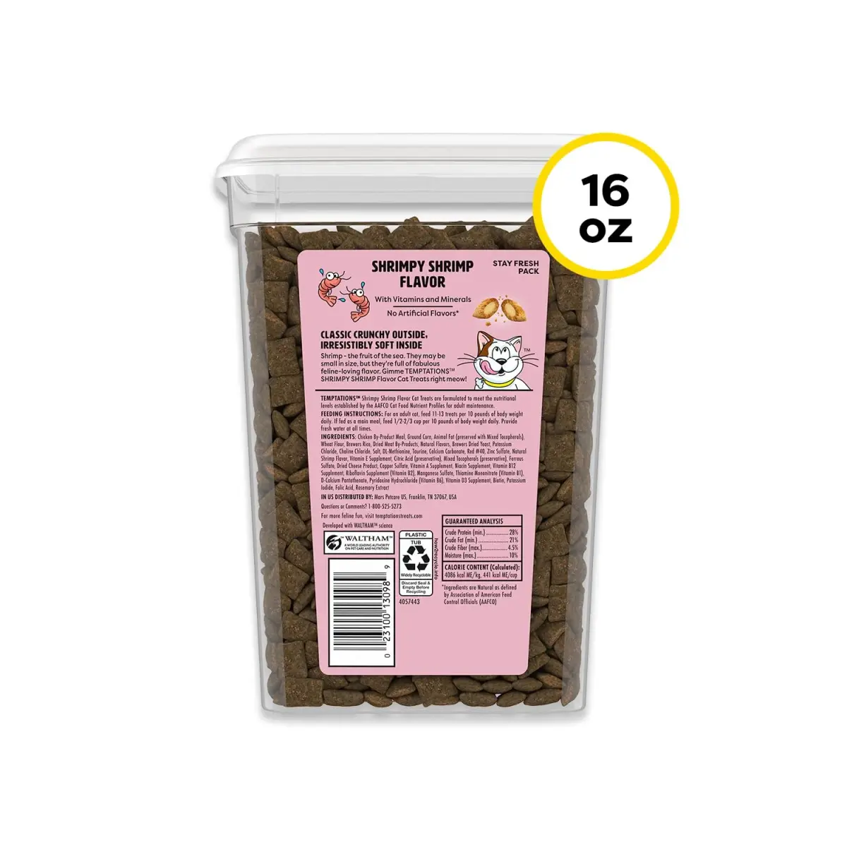 Temptations Classic Crunchy Cat Treats Shrimpy Shrimp 16 oz (454 g) | Under 2 Calories Per Treat - view 9