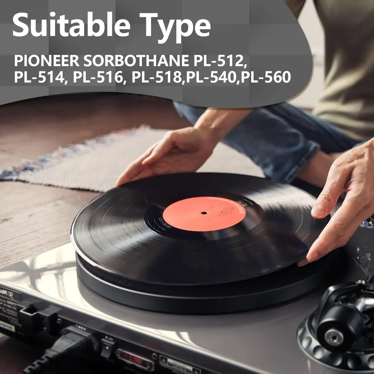 SuperDi Turntable Replacement Feet for Pioneer PL-560 | Sorbothane & Rubber Vibration Dampers - view 5