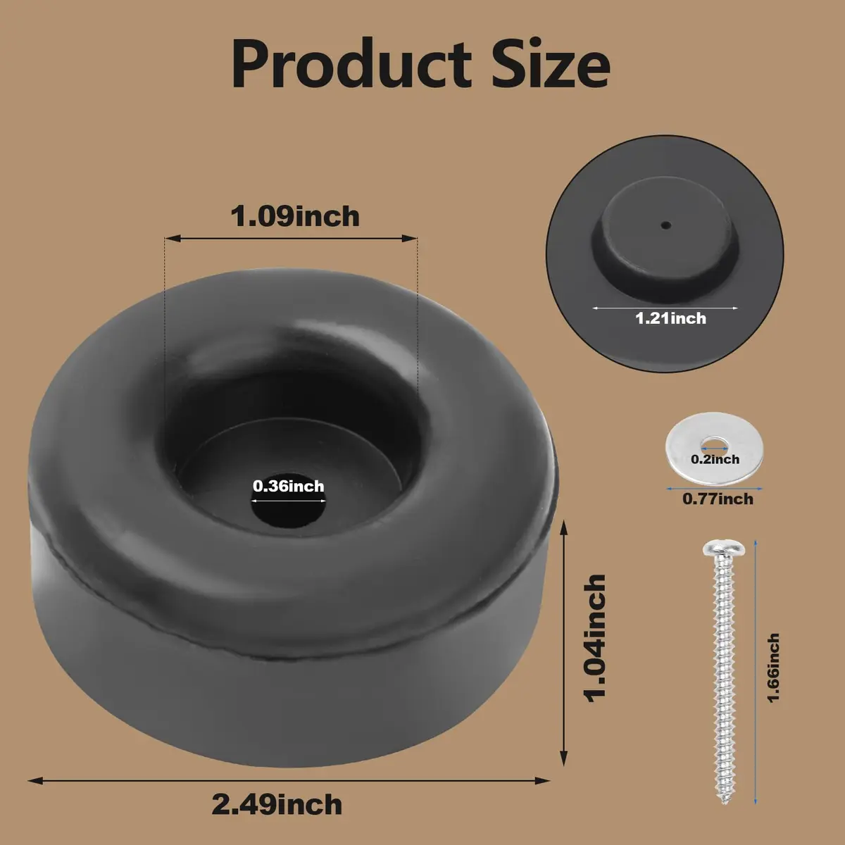SuperDi Turntable Replacement Feet for Pioneer PL-560 | Sorbothane & Rubber Vibration Dampers - view 2