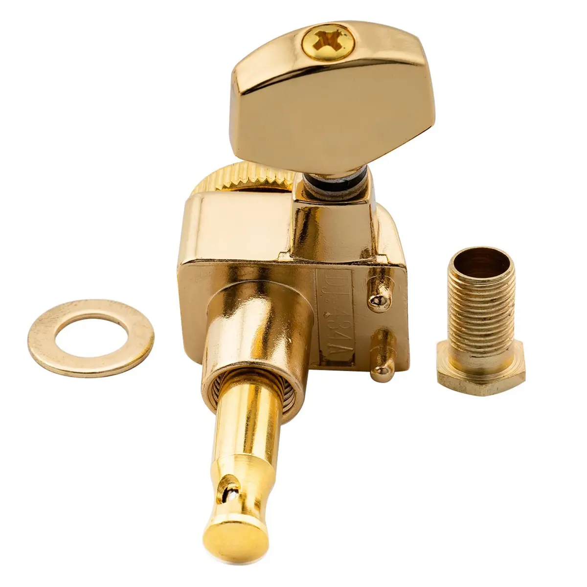 Musiclily Pro R15T-01 6 inline 2-pins Guitar Locking Tuners Set Gold | Smooth Tuning & Easy Upgrade - view 5