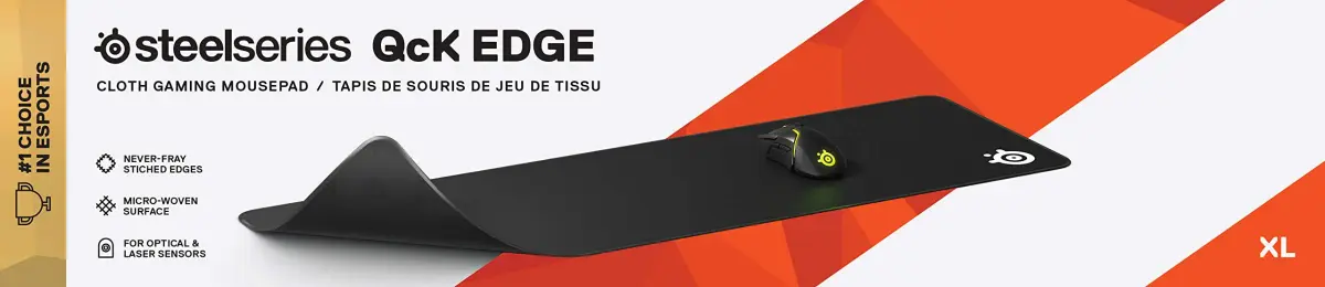 SteelSeries QcK XL Stitched Edge Gaming Mouse Pad | Smooth Micro-Woven Surface for PC Gaming - view 7
