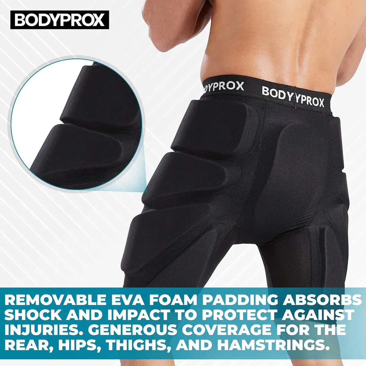 Bodyprox Impact Protection Shorts Small Black | Breathable, Impact-Absorbing for Extreme Sports - view 5