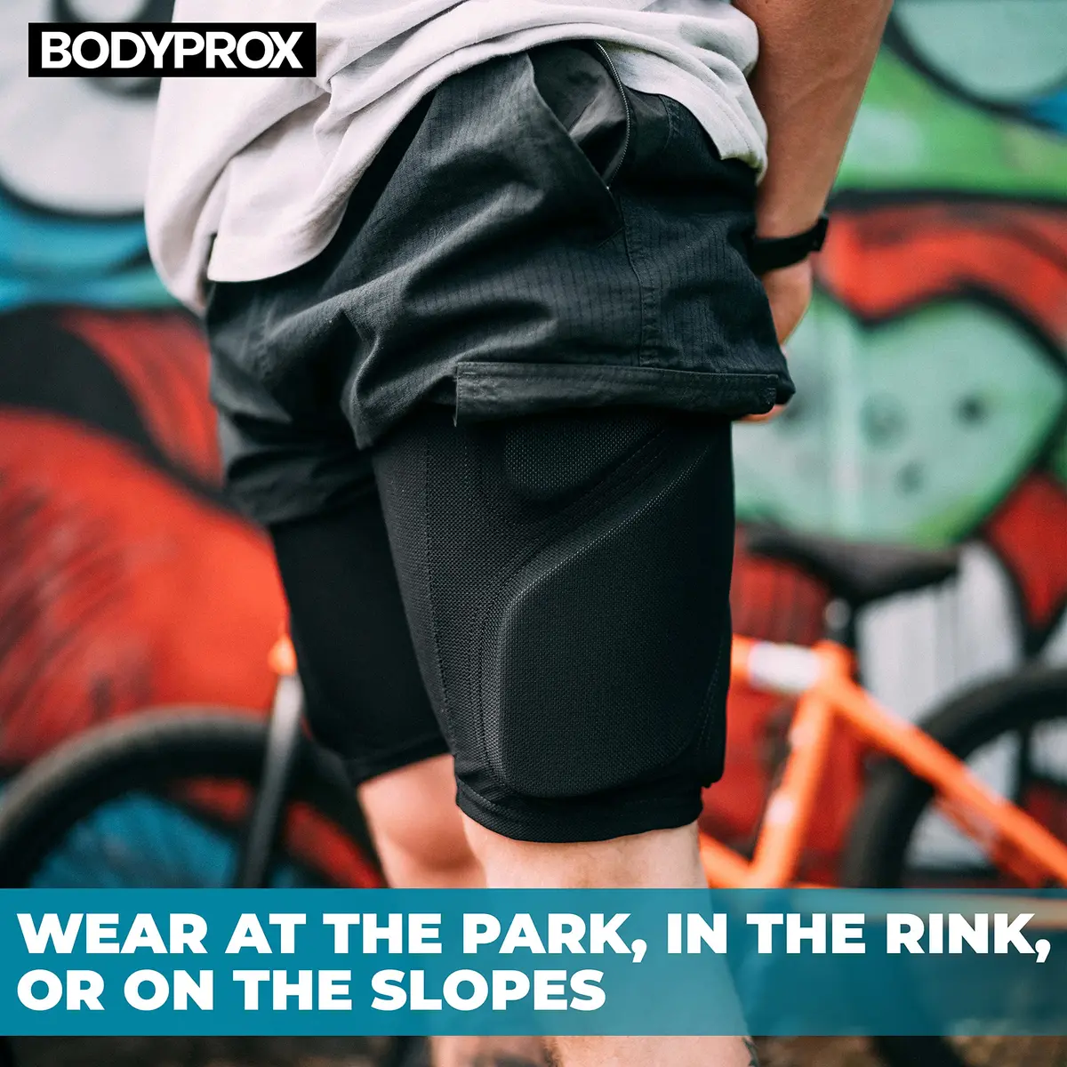 Bodyprox Impact Protection Shorts Small Black | Breathable, Impact-Absorbing for Extreme Sports - view 6