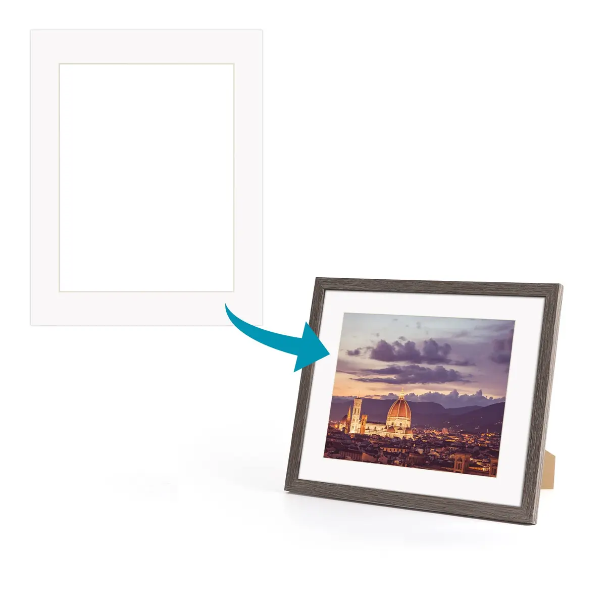 ZBEIVAN 11x14 White Picture Mats for 8.5x11 Pictures | Beveled Core Frame Mat Pack of 12 - view 5