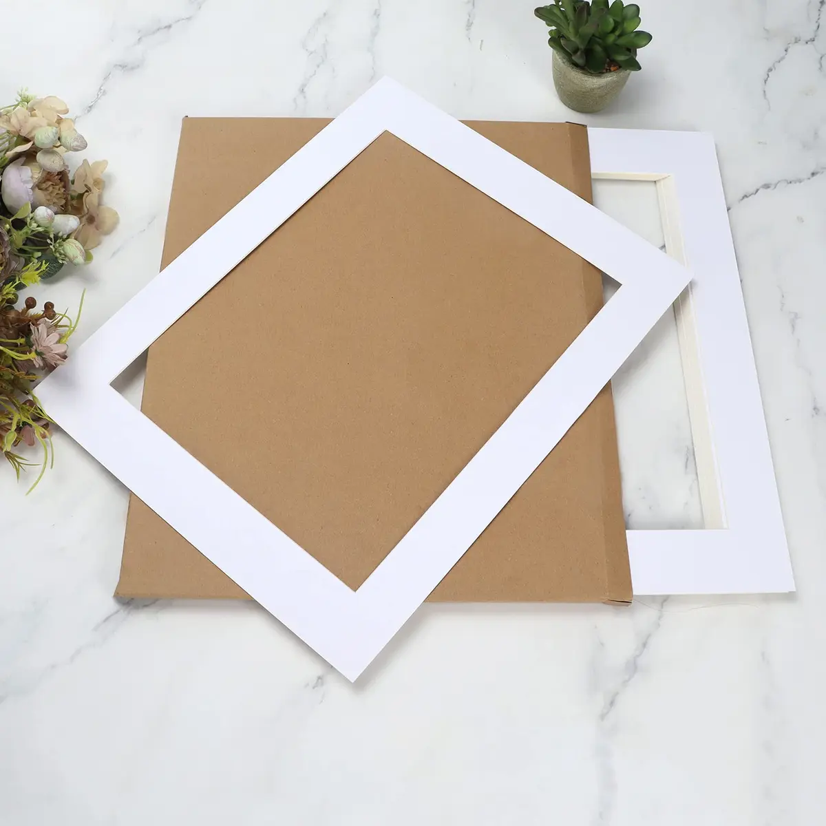 ZBEIVAN 11x14 White Picture Mats for 8.5x11 Pictures | Beveled Core Frame Mat Pack of 12 - view 6