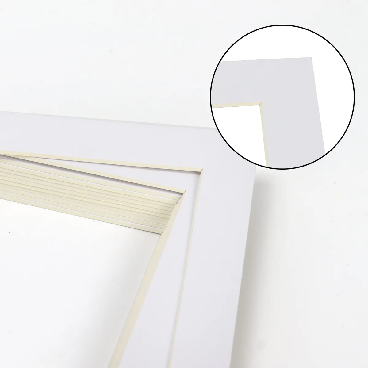 ZBEIVAN 11x14 White Picture Mats for 8.5x11 Pictures | Beveled Core Frame Mat Pack of 12 - view 4