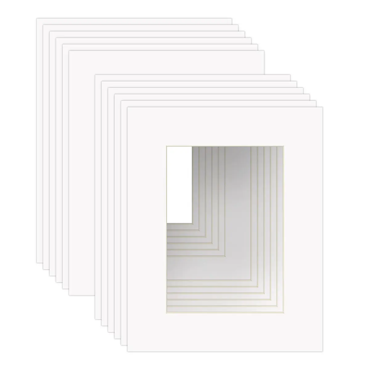 ZBEIVAN 8x10 White Picture Mats with Core Bevel Cut Frame Mattes for 5x7 Pictures Pack of 12 | Perfect for Framing 5x7 Photos - main product image