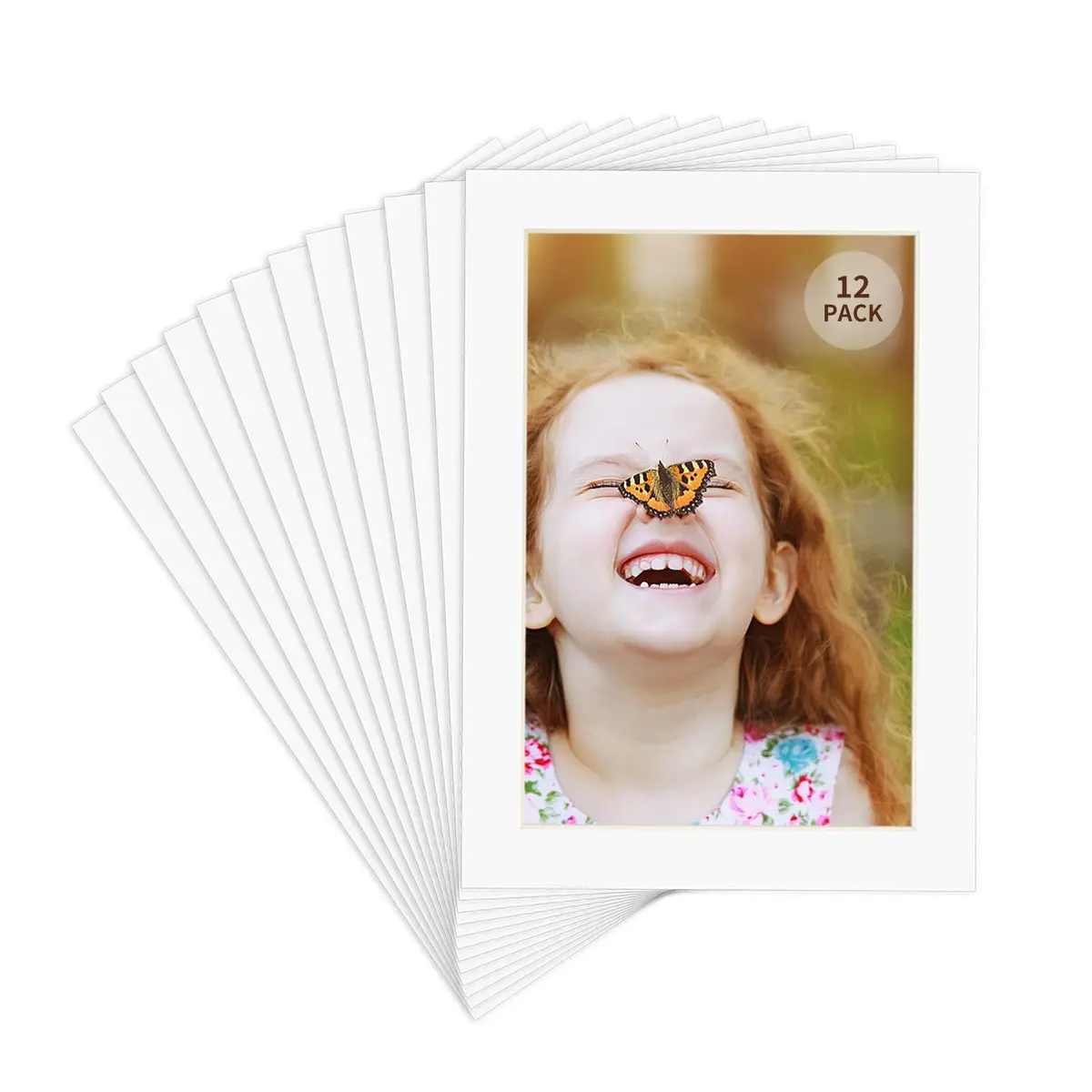 ZBEIVAN 8x10 White Picture Mats with Core Bevel Cut Frame Mattes for 5x7 Pictures Pack of 12 | Perfect for Framing 5x7 Photos - view 3