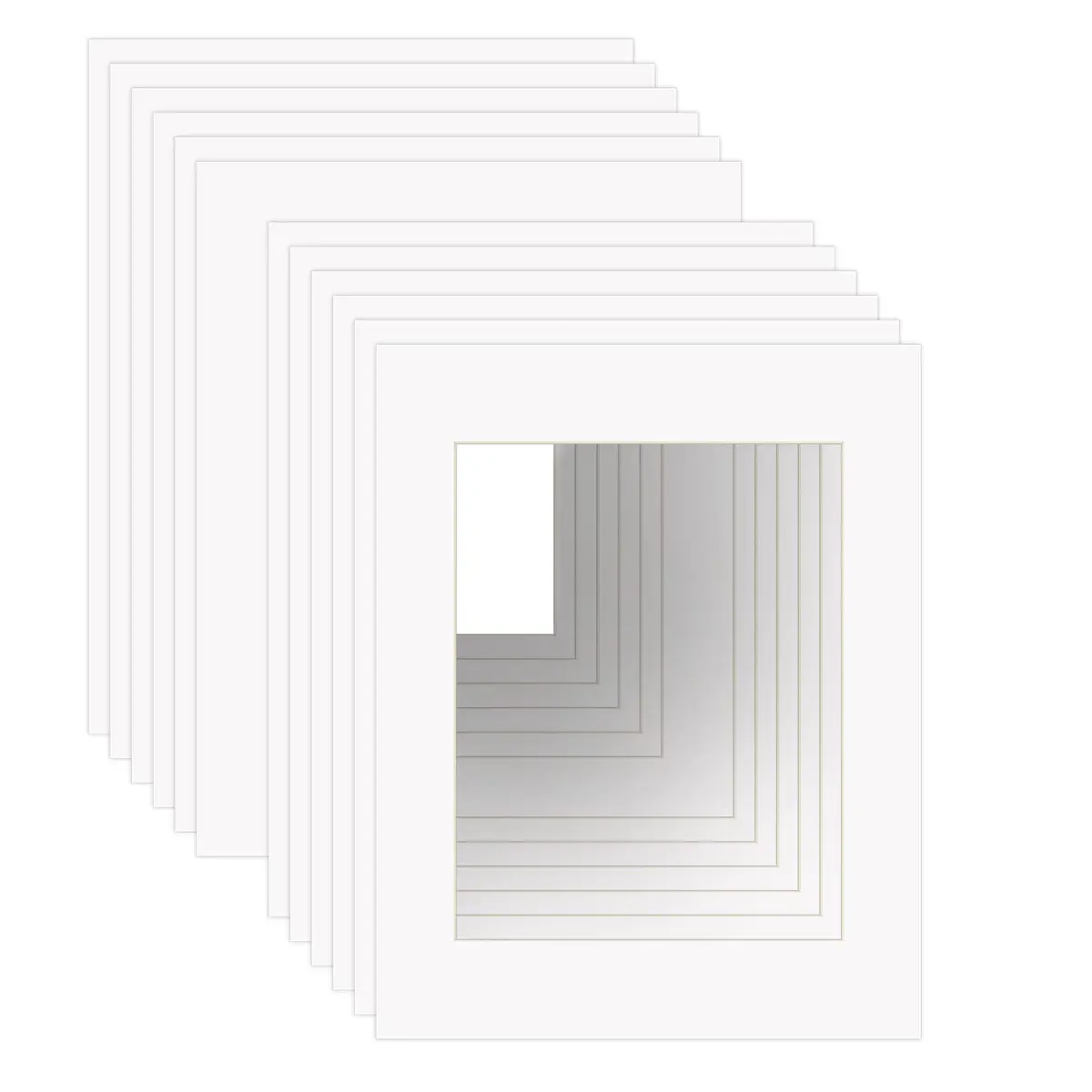 ZBEIVAN 11x14 White Picture Mats with Core Bevel Cut for 8x10 Photos | Pack of 12 - main product image