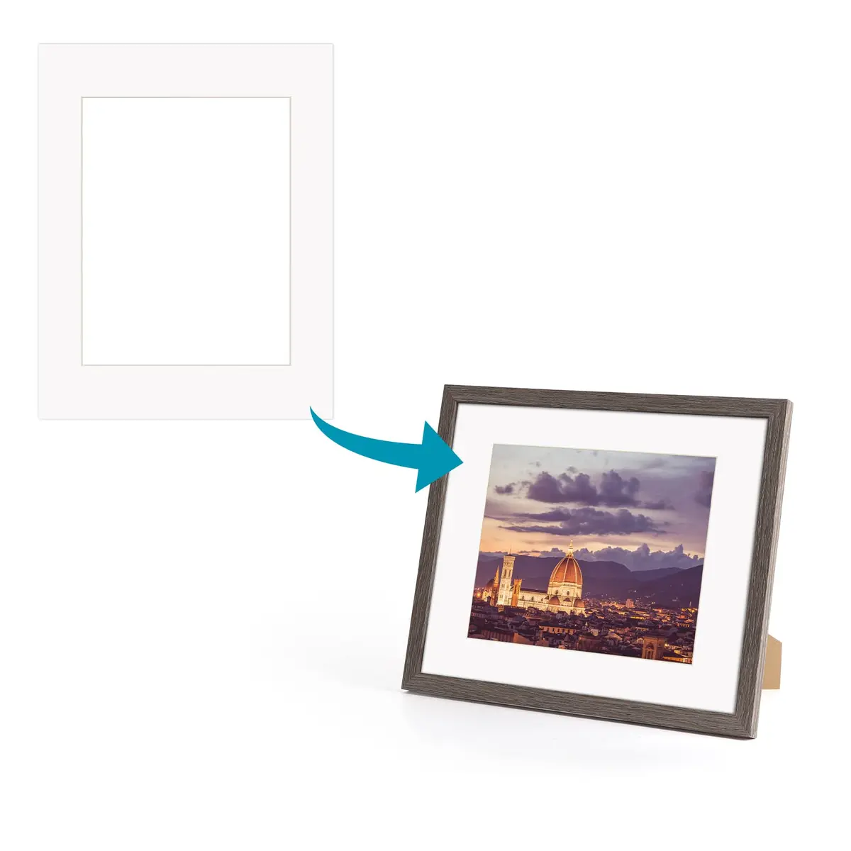 ZBEIVAN 11x14 White Picture Mats with Core Bevel Cut for 8x10 Photos | Pack of 12 - view 5