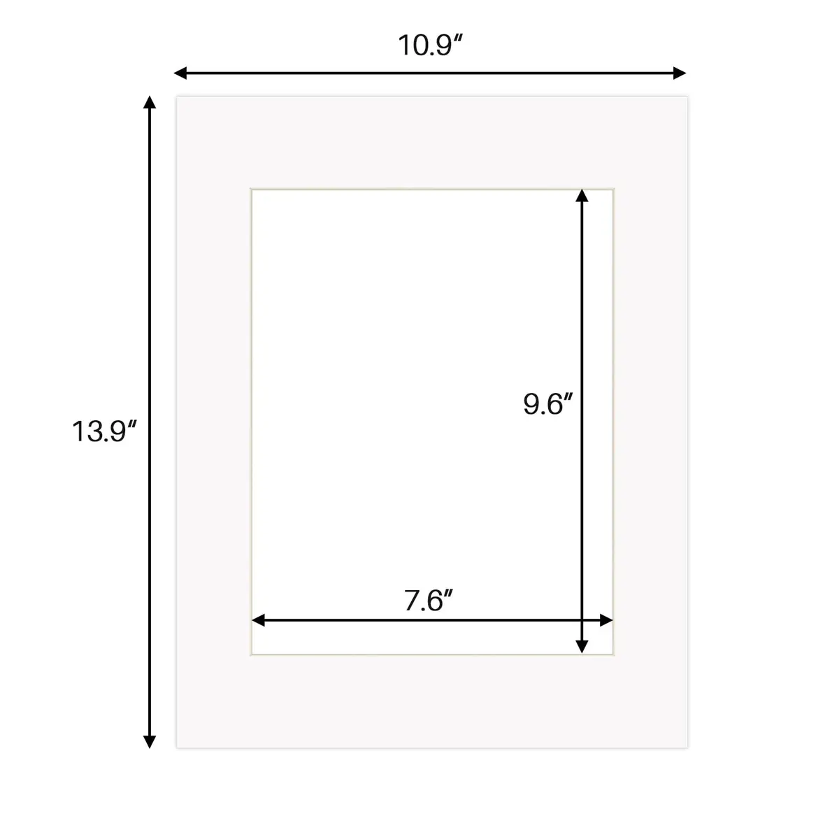 ZBEIVAN 11x14 White Picture Mats with Core Bevel Cut for 8x10 Photos | Pack of 12 - view 2