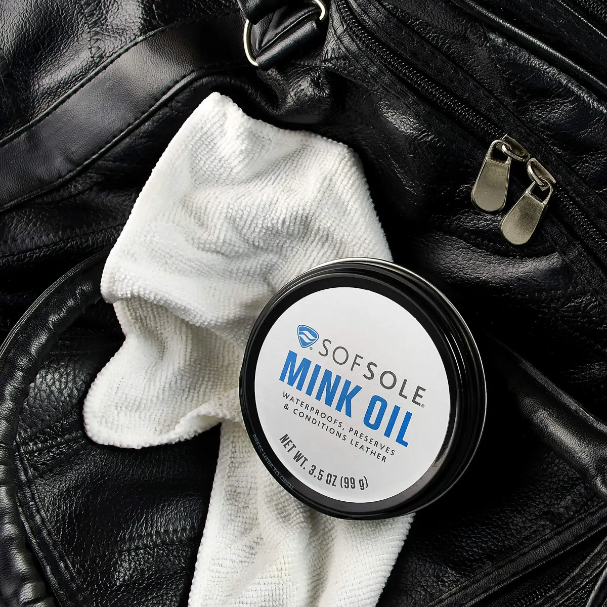 Sof Sole Mink Oil Leather Conditioner & Waterproofing Treatment 10.5 oz (3 x 3.5 oz Tins) | Protects Against Water, Salt & Perspiration Stains - view 6