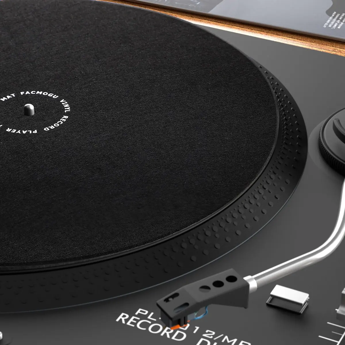 Facmogu 12in Turntable Mat for Record Player, Anti Static Wool Felt Slipmat | Reduce Vibration & Record Bumps - view 5