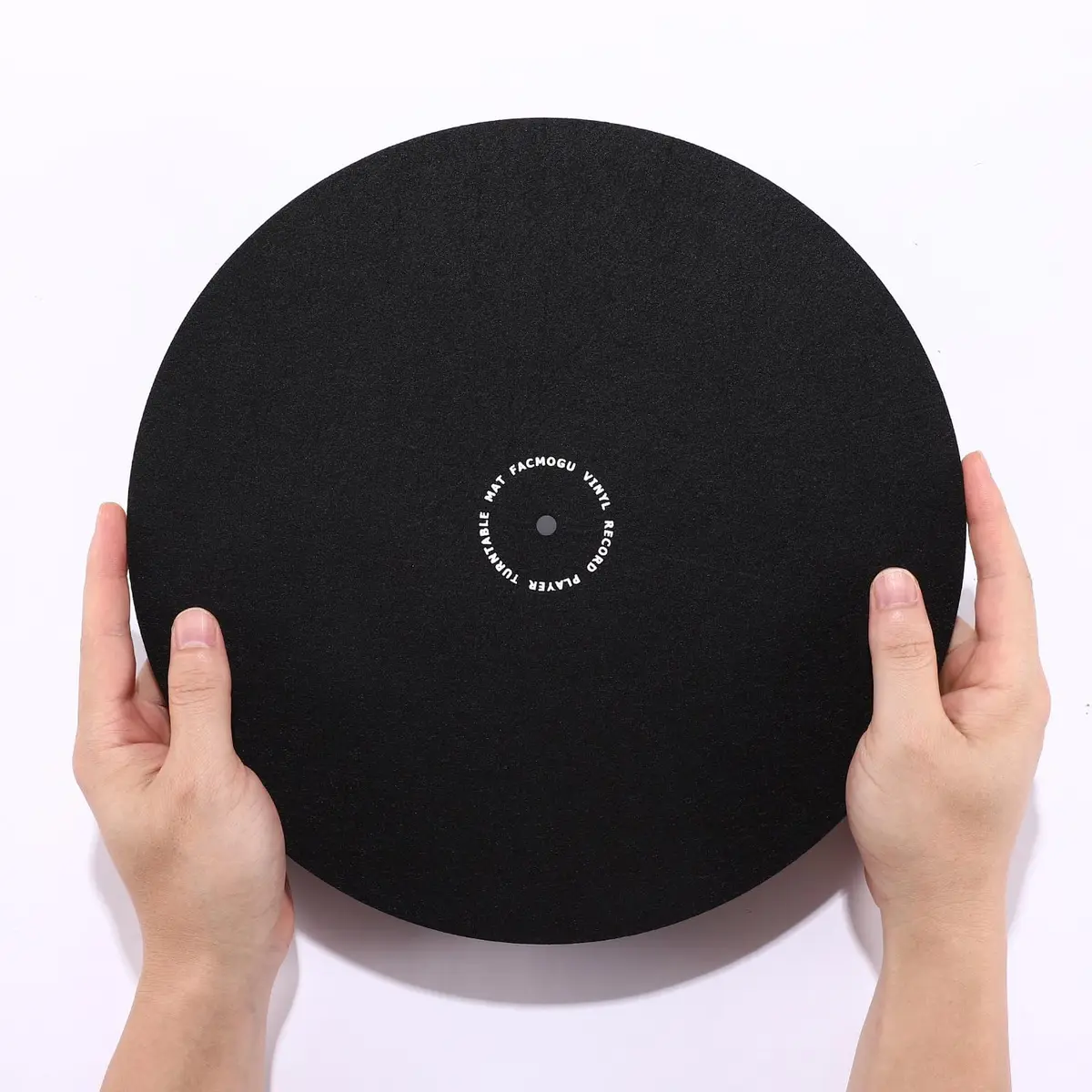 Facmogu 12in Turntable Mat for Record Player, Anti Static Wool Felt Slipmat | Reduce Vibration & Record Bumps - view 2