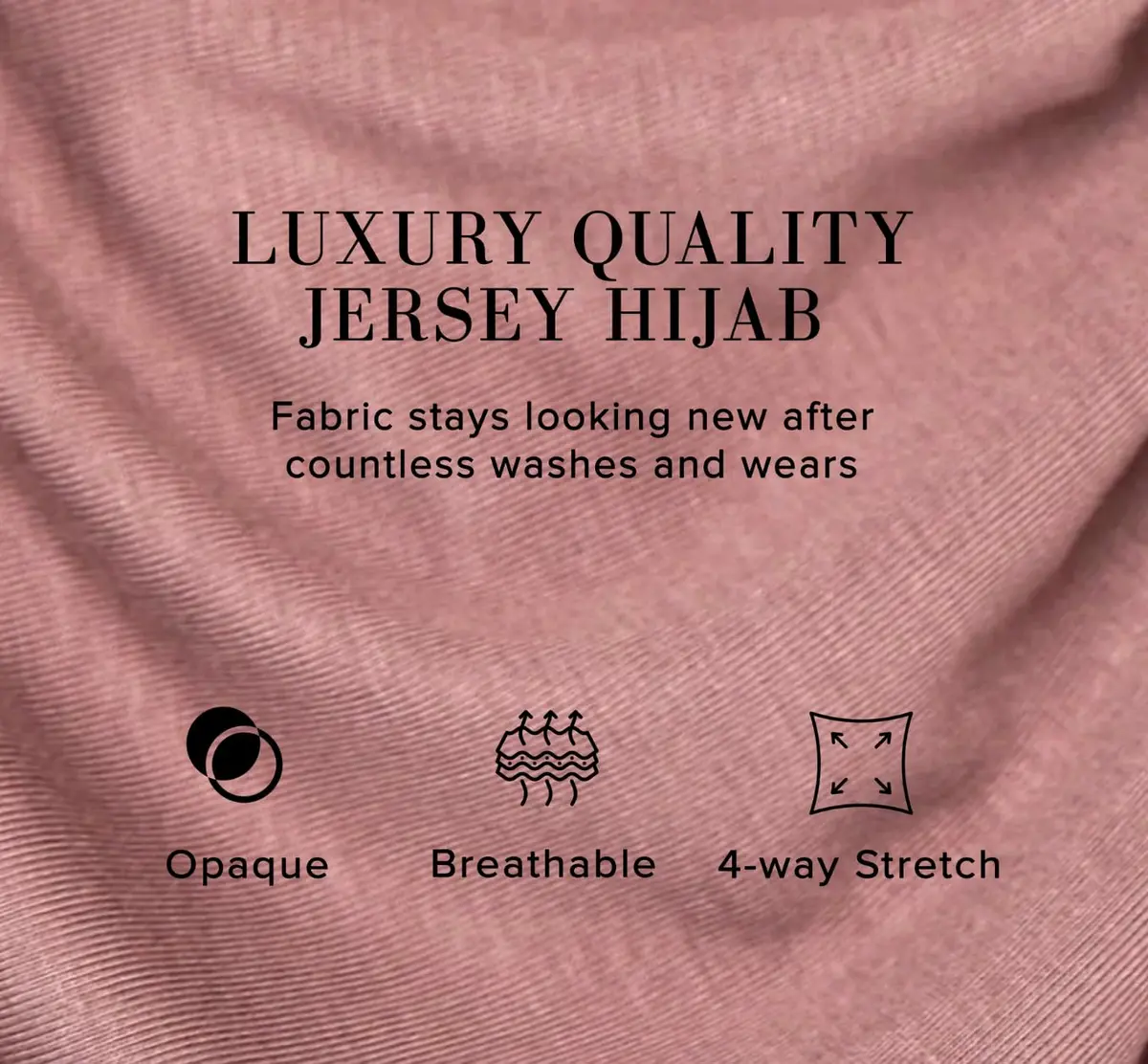 VOILE CHIC Premium Jersey Hijab Scarf for Women - Islamic Head Wrap Sphinx | 95% Viscose, 5% Lycra, 27in x 67in - view 5