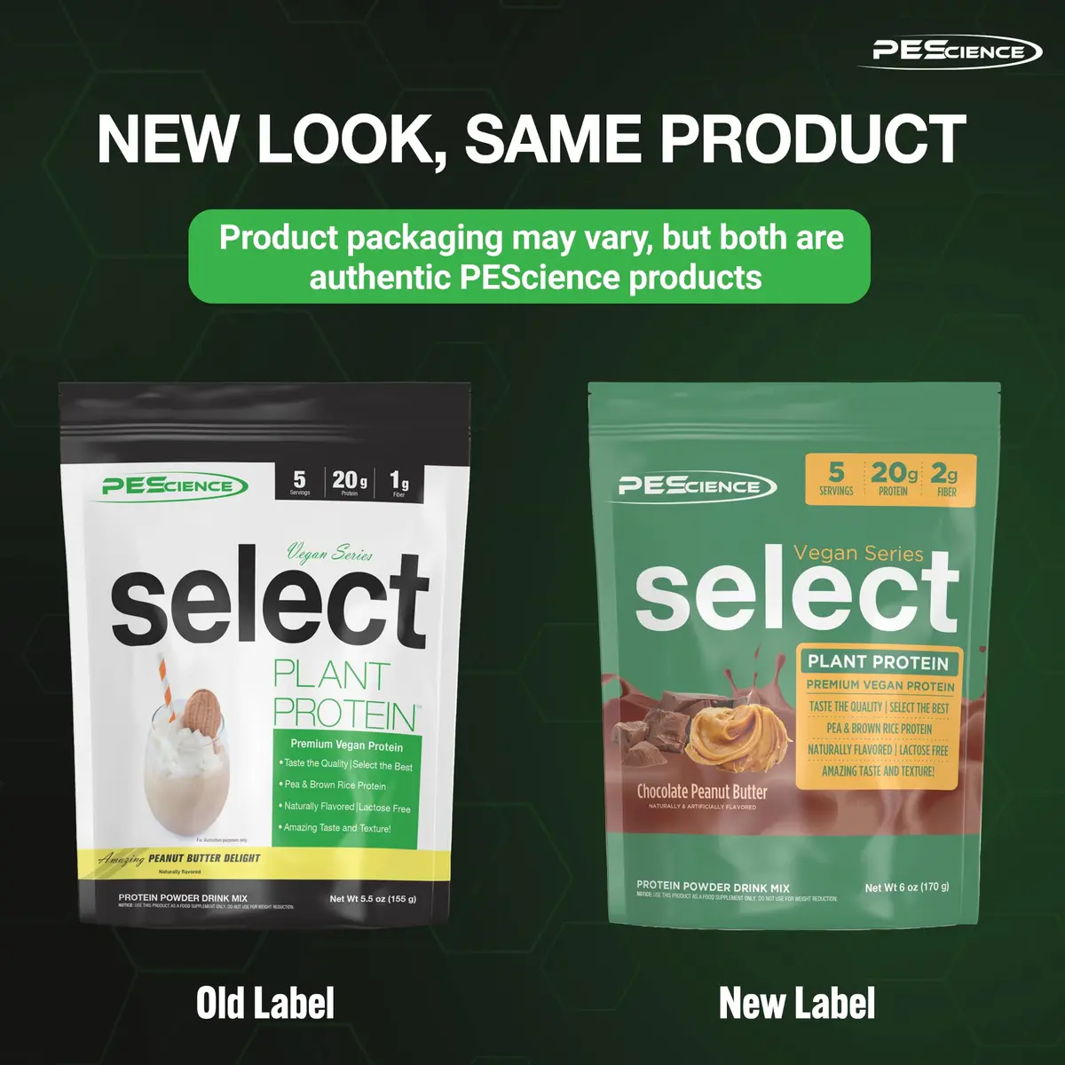 PEScience Select Vegan Protein Powder, Peanut Butter Delight, 5 Servings | Plant-Based, Dairy & Gluten Free, 160g - view 2