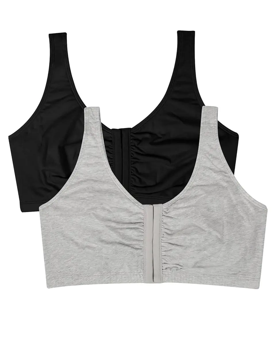 Fruit of the Loom Women's Front-Close Sports Bra Multi-Pack | Comfortable Cotton Support (70-120 chars) - main product image
