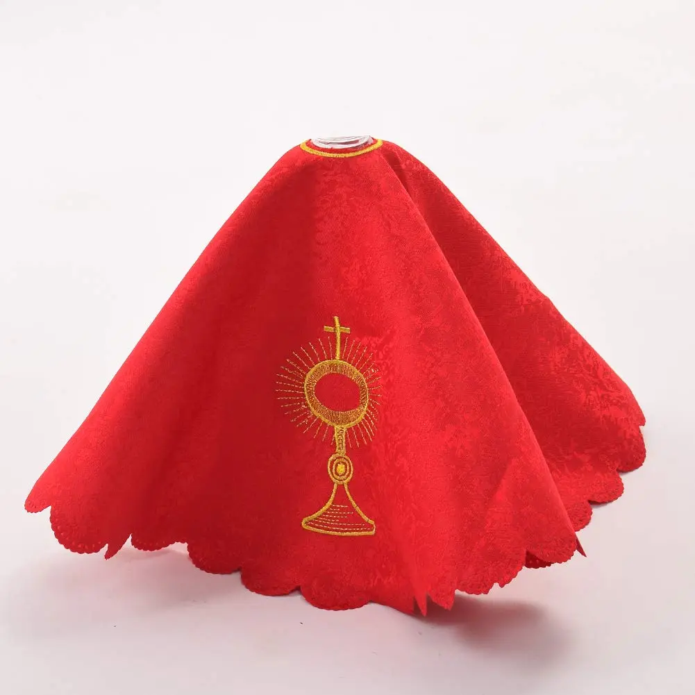 BLESSUME Altar Cloth Chalice Pall Chalice Veil | 45cm Round Polyester Church Altar Linen - view 2