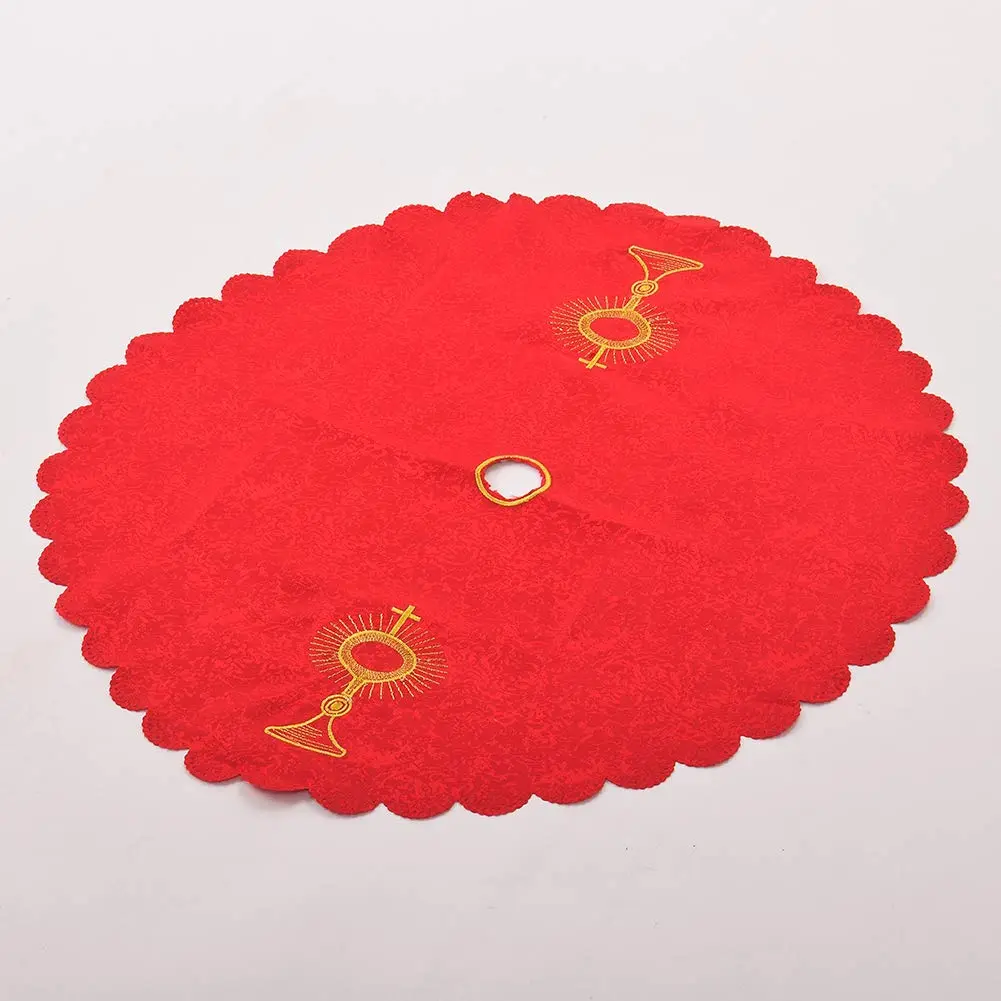 BLESSUME Altar Cloth Chalice Pall Chalice Veil | 45cm Round Polyester Church Altar Linen - view 3
