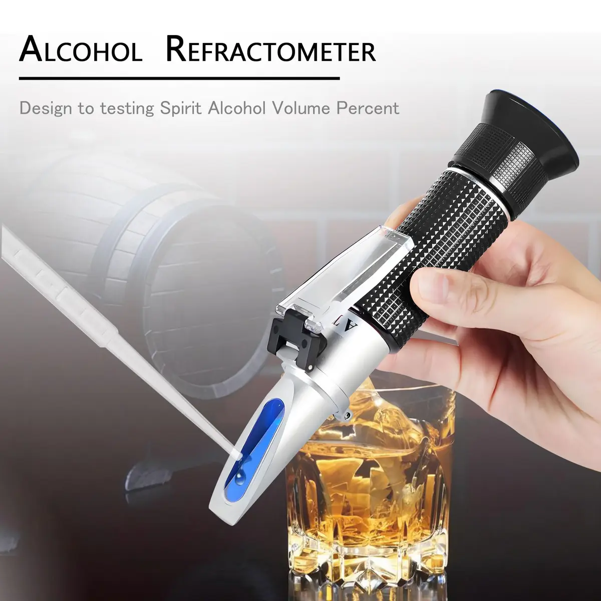 V·RESOURCING Handheld Alcohol Refractometer 0-80% v/v | Measures Spirits, Whiskey, Brandy, Vodka, Tequila - view 2
