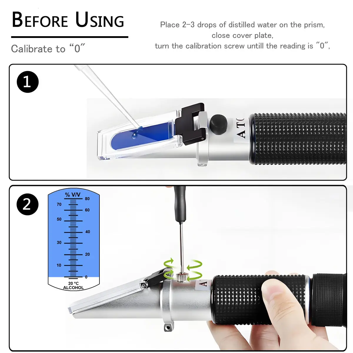V·RESOURCING Handheld Alcohol Refractometer 0-80% v/v | Measures Spirits, Whiskey, Brandy, Vodka, Tequila - view 4