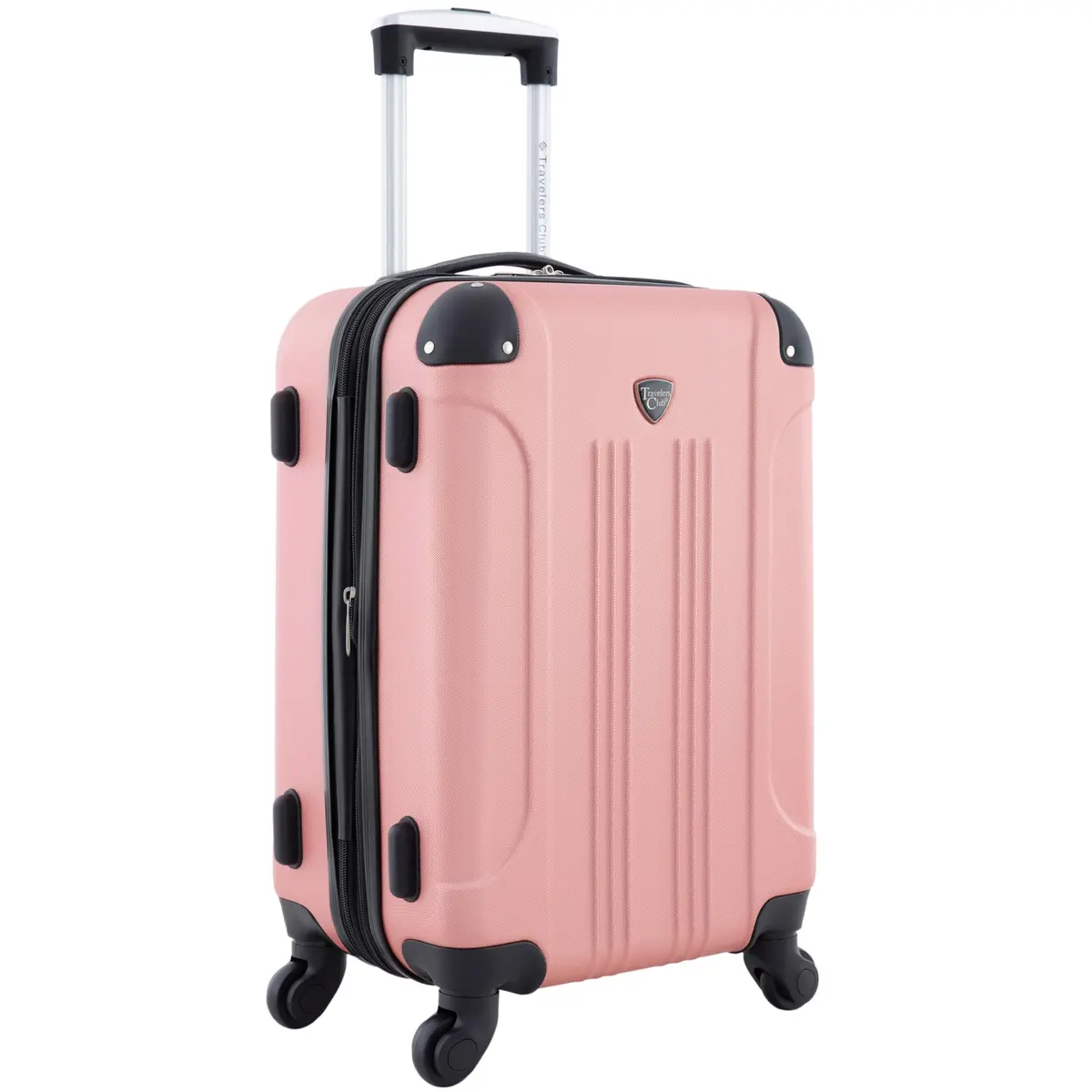 Travelers Club Chicago Hardside Expandable Spinner Luggage, Rose Gold, 22" Carry-On - view 3