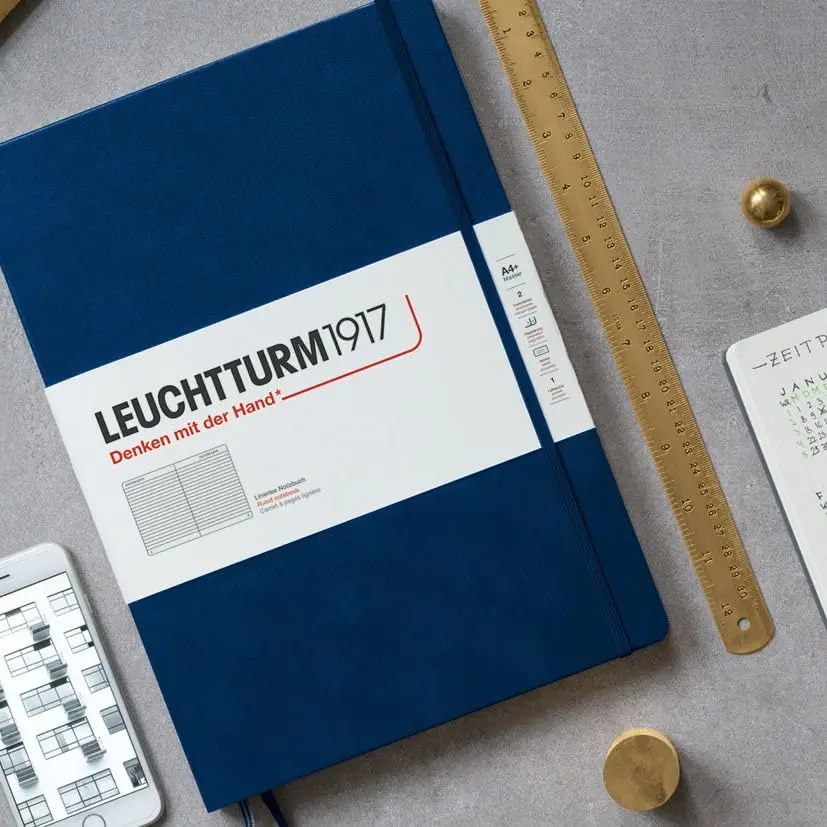 LEUCHTTURM1917 Notebook Hardcover Medium A5 251 Pages | Squared, Port Red - view 6