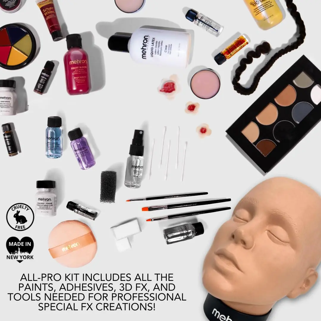 Mehron Makeup Special FX Kit with Practice Head | All-Inclusive SFX Makeup Set for Creators - view 4