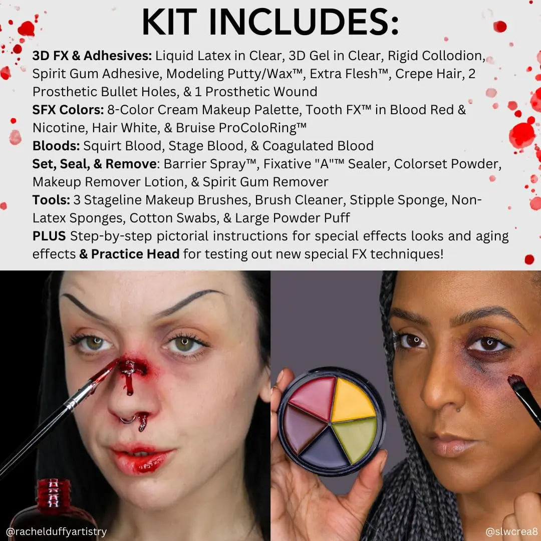 Mehron Makeup Special FX Kit with Practice Head | All-Inclusive SFX Makeup Set for Creators - view 6