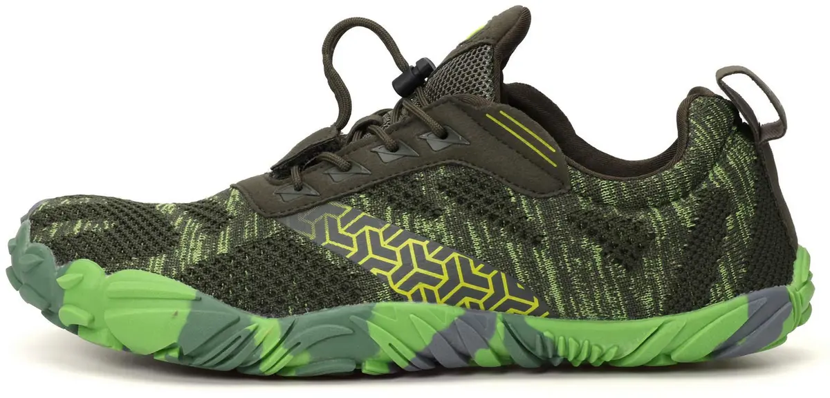 WHITIN Men's Wide Toe Box Trail Running Minimalist Shoes, Green, 9 | Zero Drop, Vegan, Natural Comfort - view 3