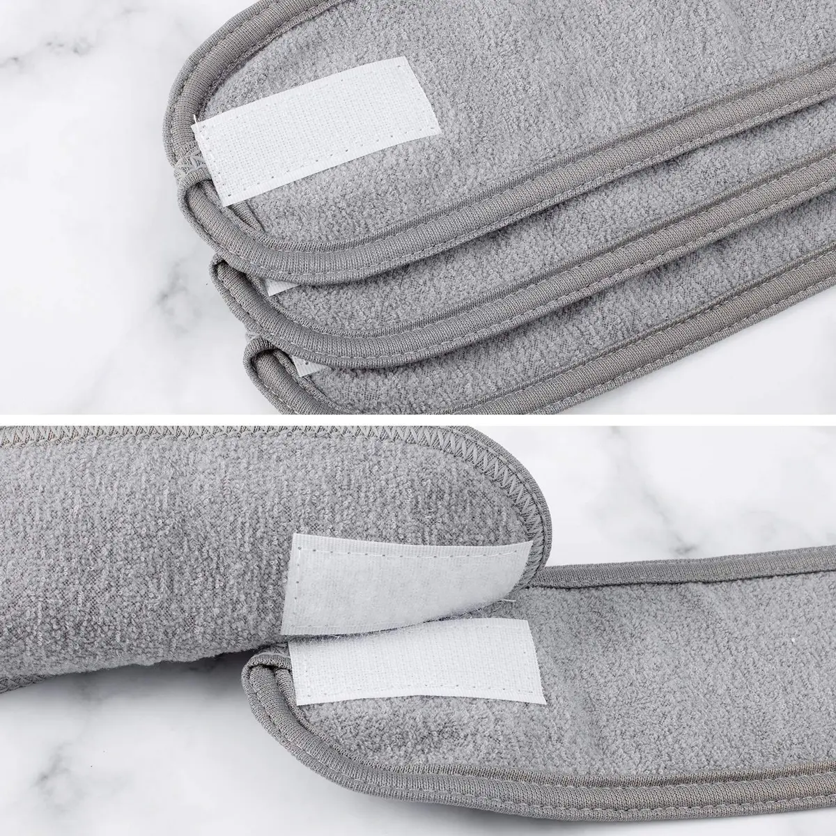 Whaline Gray Spa Headband for Women | Adjustable Terry Cloth Hair Wrap for Facial & Bath - view 5