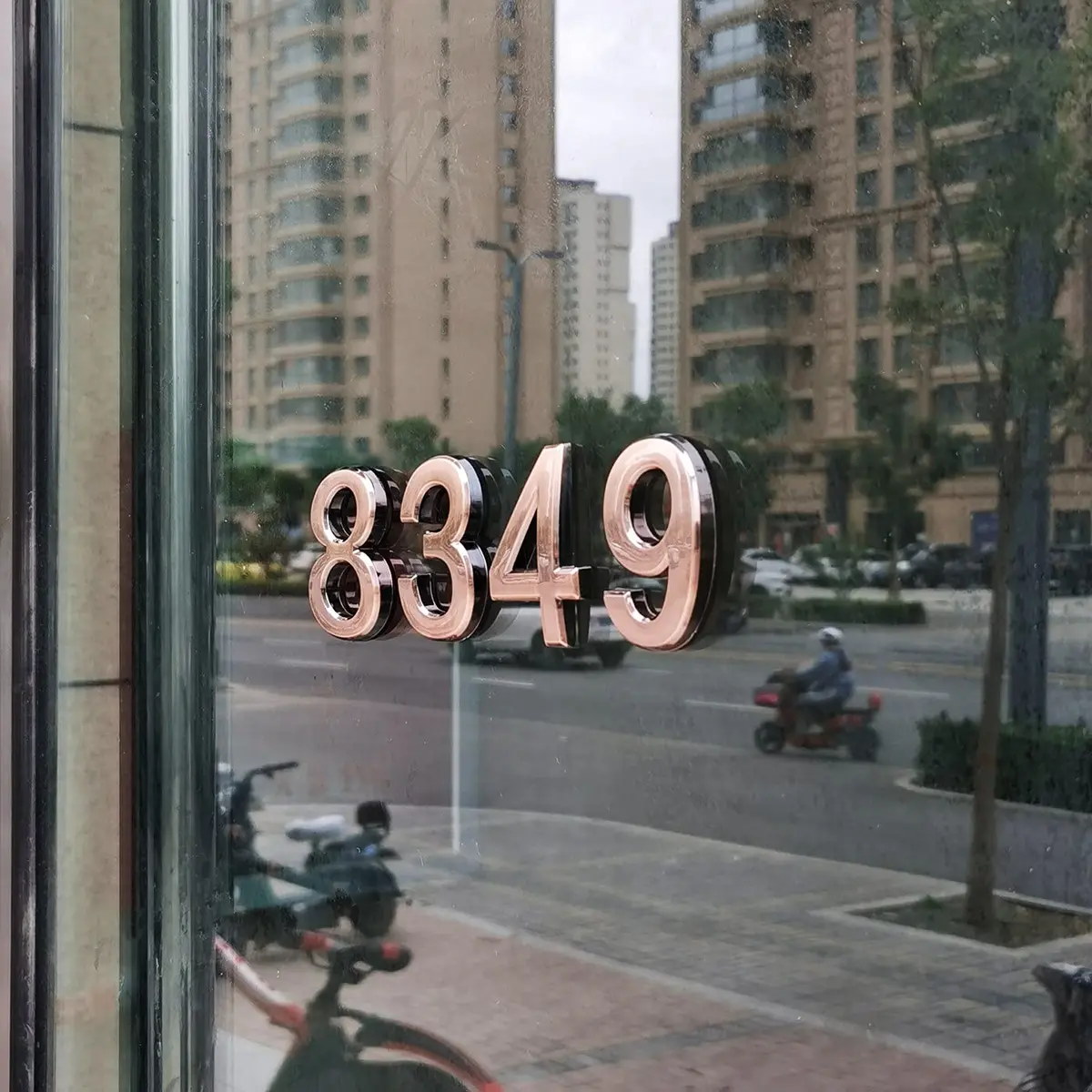 HopeWan Mailbox Numbers for Outside, Door Number Stickers, Bronze, 2.75" High | 3D Raised Style, Pack of 10 - view 4