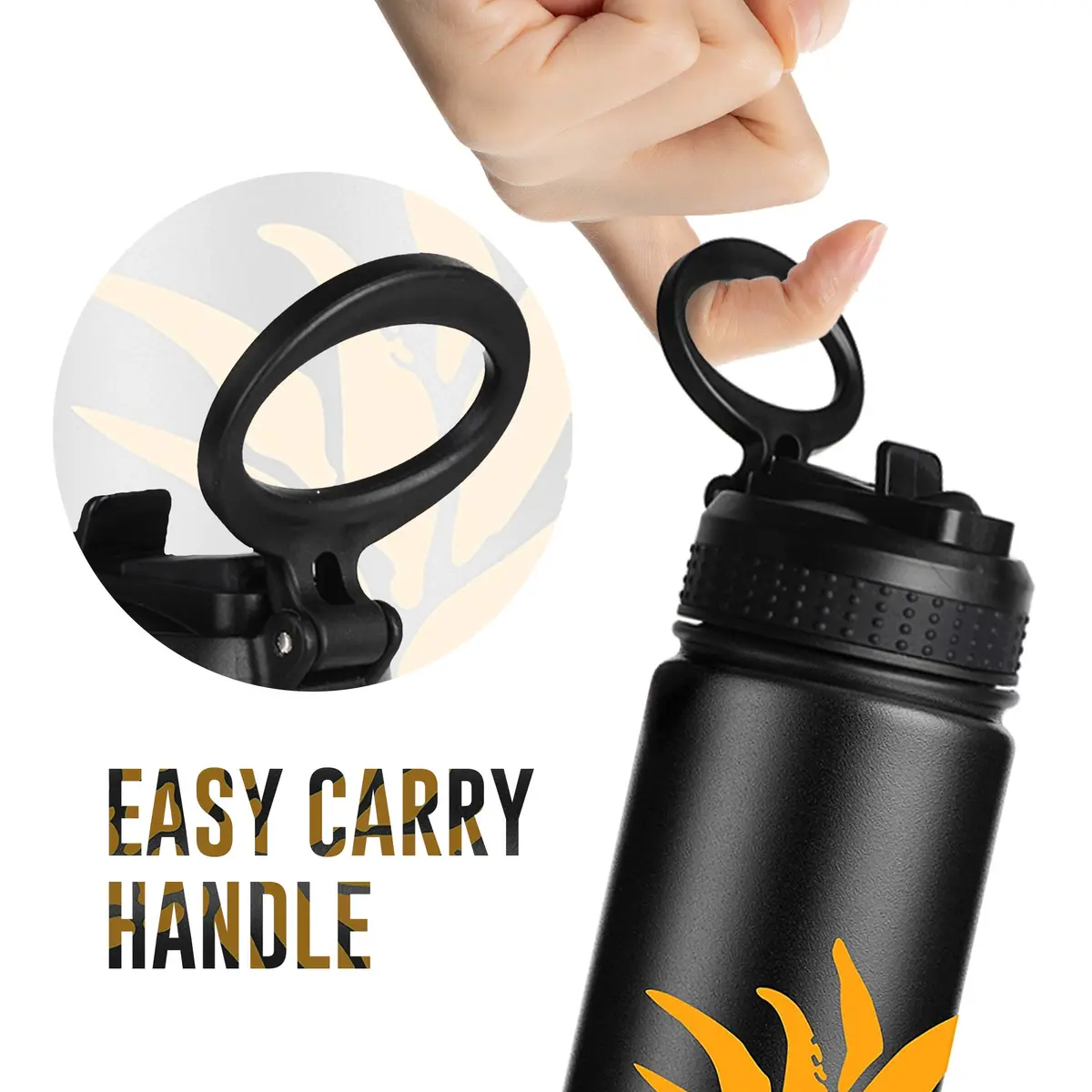 Life's Easy Stainless Steel Insulated Water Bottle 18 oz | Hot & Cold Drinks, Slip-Free Grip - view 7