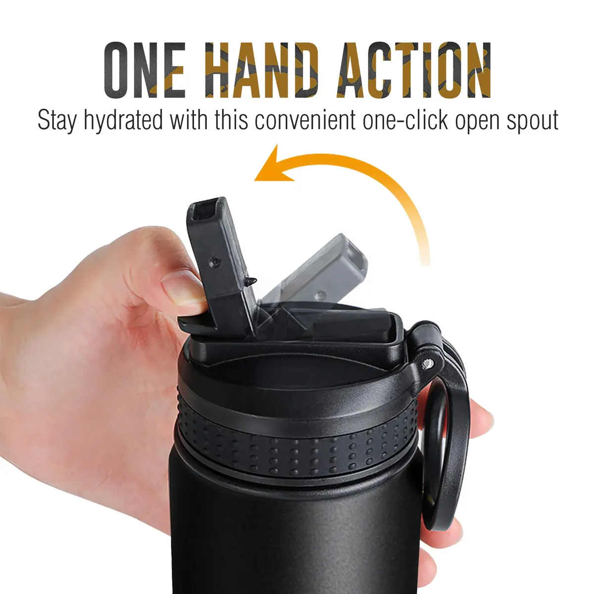 Life's Easy Stainless Steel Insulated Water Bottle 18 oz | Hot & Cold Drinks, Slip-Free Grip - view 4